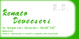 renato devecseri business card